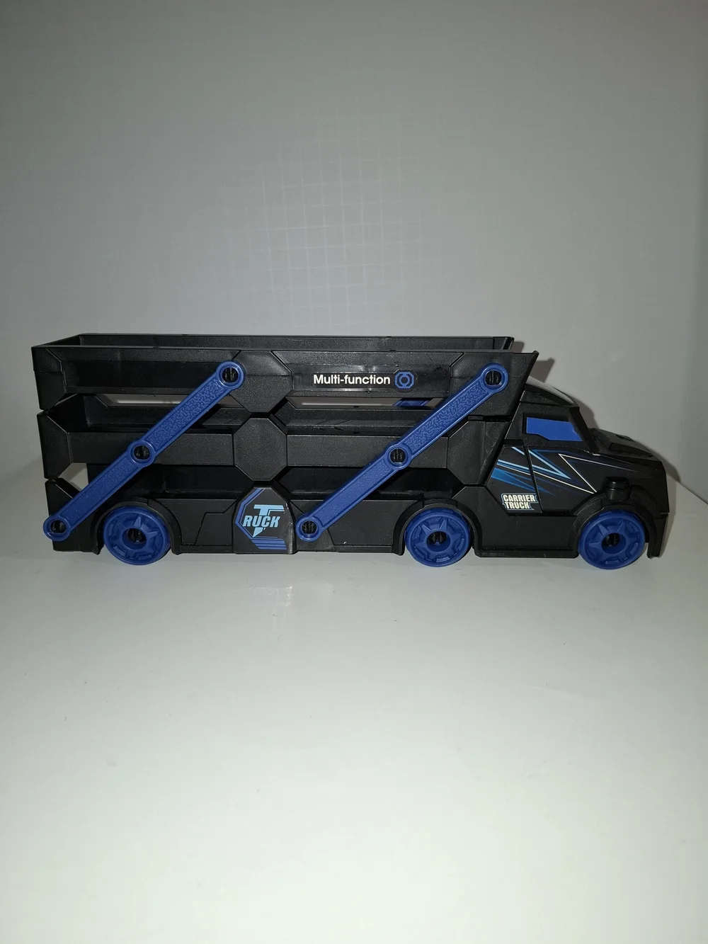 Misco Toys Multi-Function Black and Blue Toy Car Carrier Truck